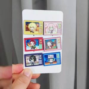 Bandai | 6 Chiếc Ghim Cài Men Hình Nhân Vật Kawaii Q Bộ Sưu Tập Anime Cosplay Hình Dạng TV Cổ Điển Làm Bằng Kim Loại Dành Cho Người Hâm Mộ Và Người Sưu Tầm
