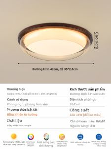 GUJIA | Đèn Trần Retro Gỗ Óc Chó