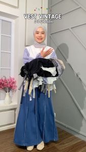 Mybamus Vivy Vintage Vest: Tampilan Hangout yang Playfull & Nggak Monoton