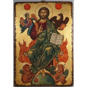 Orthodox Icon Of Christ The King Our Lord Jesus In Glory Divine Resurrection Religion Canvas Wall Art By Ho Me Lili Room Deco