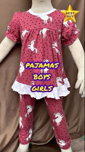 BAJU TIDUR BUDAK LELAKI BUDAK PEREMPUAN BABY DOLL TW 100% COTTON  KIDS PAJAMAS SIZE 1-6 BOY’S CLOTHING KIDS SLEEPWEAR PYJAMA SETS GIRLS PYJAMAS