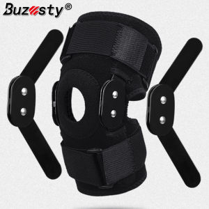 Buzesty Hinged Knee Brace Adjustable Knee Support with Side Stabilizers of Locking Dials for Knee Pain Arthritis Meniscus Tear