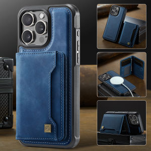 Detachable 2-In-1 Wallet Leather Phone Case Card Holder For Magsafe iPhone 17 Air 16 15 14 Plus 13 12 Pro Max 16e Magnetic Cover