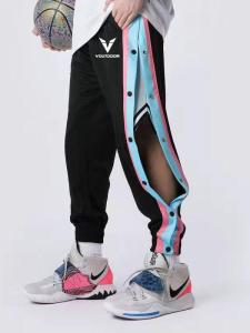 Quick Release Training Pants American Style Basketball Long Trousers Gradient Design Mens Sports Leisure Full Button Pants