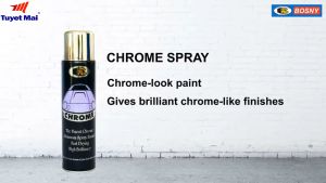 Sơn xịt mạ Chrome màu inox (Crom bạc) Bosny B103. 100% Acrylic tinh khiết chất lượng cao. dung tích 225gr