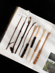 Luo Sheng Handmade Bamboo Tea Pick Tea Mat Tea Needle Single Black Bamboo Tea Ceremony Six Items Chinese Tea Making Kung Fu Teaware Accessories