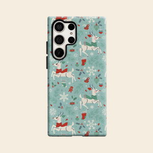 Christmas Deer Seamless Luxury Fashion Full Lens Protective Case for Samsung Galaxy S26 S25 S24 A56 A36 Plus Ultra