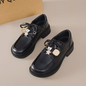 Glossy Black Patent Leather Womens Loafers Spring 2025 Seasonal New Style Thick Bottom Real Leather Single Shoes Buckle Design