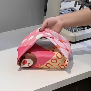 กระเป๋าใส่กล่องข้าวมื้อเช้าแบบอเนกประสงค์พร้อมสายสะพายไหล่แบบกันน้ำขนาดใหญ่ ผ้าอเนกประสงค์ กระเป๋าใส่ของสำหรับใช้ในชีวิตประจำวัน