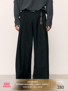 Heavy Drape TR A-Line Wide Leg Casual Pants