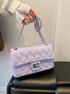 Elegant Fashionable Womens Chain Handbag Versatile High-End Quality Small Square Crossbody Bag Luxury Style Casual Leisure