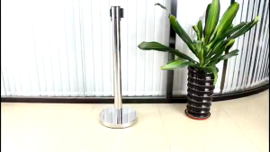 【Local Delivery】2M 3M Stanchion post with rope 1pc retractable belt crowd control barrier hotel stainless steel heavy duty queue stand Crowd Control Barrier Stand Belt Stanchion Post Retractable Barrier Stand lobby concierge Stanchion Barrier