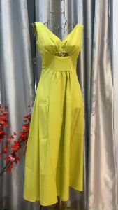 Đầm maxi dáng dài sang trọng cổ v vải mềm mịn mát đẹp siêu hot