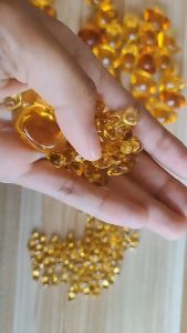 100pcs 14mm Citrine Yuanbao Feng Shui Decoration Yuan Bao Blessing Decoration Ornament Holiday Gifts