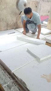 โฟมปรับพื้นEPS FOAMโฟมไม่ลามไฟโฟมกันร้อนหลังคา ความหนาแน่น 1 ปอนด์  ขนาด 60x120 cm หนา 4" บรรจุ 2 แผ่น/แพ็ค (268 บาท/แผ่น)