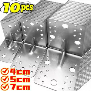 10Pcs L-Shaped Corner Brackets Metal Corner Braces Drawer Shelf Fastener Right Angle Fixing Brace Furniture Hardware