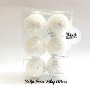 Bola natal mika 6cm Bahan gabus AN190-AN91-AN192-362-AN45-AN44/mainan pohon natal 120-180cm/aksesories natal/ ornament natal