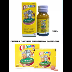 Champs D-Worms Ubat Cacing (200MG X 2S | 10ML SUSPENSION)