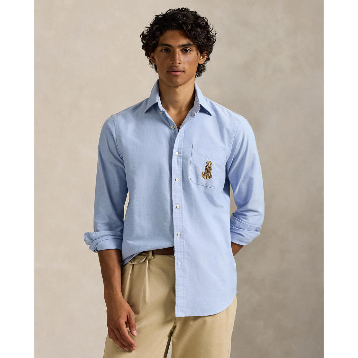 Polo Ralph Lauren Men Classic Fit Dog-Embroidered Oxford Shirt