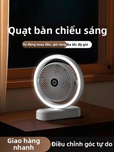 Quạt Di Động Nhỏ Siêu Mạnh Im Lặng USB Sạc Quạt Làm Mát Công Sở Bàn Làm Việc Mini Di Động Nguồn Sáng Phụ Trợ Gió Mạnh Thời Gian Sử Dụng Lâu Dài