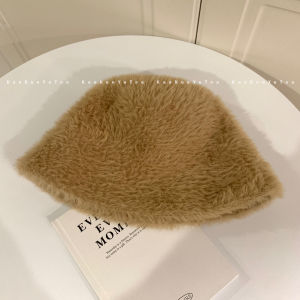 Gentle Soft Glutinous Artificial Mink Hair Bucket Hat Ins Fall and Winter Warm All-Matching Bucket Hat Plush Fashionable Bucket Hat