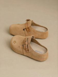 Josiny | Spring Thick Heel Elevating Soft Comfortable Half Slip On Ladies Shoes