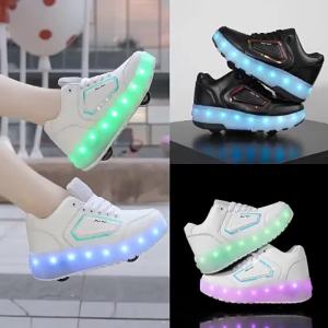 2023 New Two-Wheel Charging Heelys Boys and Girls  Skates   Skate Shoes with Switch LED Light shoes