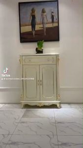 TỦ GIẦY 2 CÁNH TÂN CỔ ĐIỂN DÁT VÀNG NHẬP KHẨU 952B