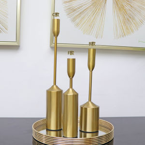 Hotel Sample Room Home Candle Holder Ornament Six-Piece Set Candlestick Decoration European New Classical Dining Table and Coffee Table Decor