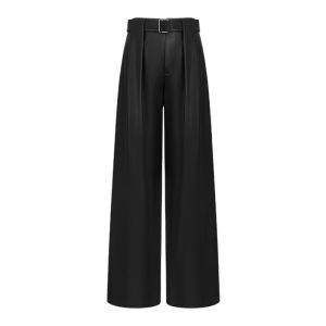 ANN ANDELMAN | Retro Mod Black Soft PU Leather Pants