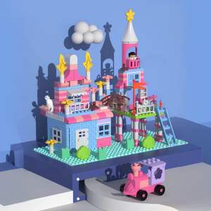 [MUMof2boys] Princess Castle Big Building Blocks Set – Compatible with Lego Duplo Large Blocks for Toddlers & Kids