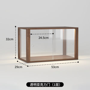 Acrylic Display Cabinet with Light Labubu Dustproof Storage Shelf Home Use Cartoon Toy Showcase Museum Quality Display Case