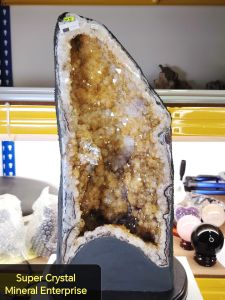 Brazil High Grade Citrine Crystal Cave C05