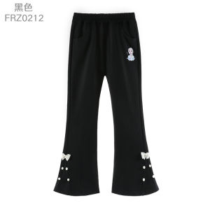 Disney Girls Flared Pants Childrens Casual Fashionable Big Kids Spring Autumn Cotton Elastic Waistband Breathable Ladies