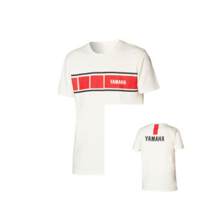 Yamaha | YAMAHA Retro Vàng Đua Xe Máy Graphic Tee Cotton Tay Ngắn Cổ Tròn Áo Thun Nam Nữ Mùa Hè Dạo Phố