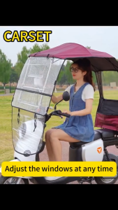 CARSET Electric Car Canopy Motorcycle Awning Electric Car Scooter Cover Rain windproof