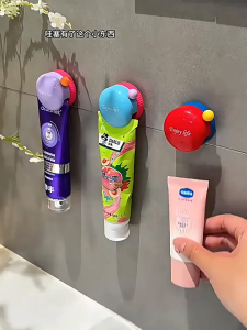 Klip Odol & Pasta Gigi Gantungan Dinding Holder Tempel Tanpa Bor untuk Organizer Kamar Mandi Rak Tempel Aksesoris Mandi