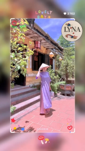 Áo dài cách tân dáng suông gấm tơ đính nơ nổi bật áo dài xưa from chuẩn đẹp – LYNA Fashion