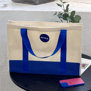 Large Capacity Thick Canvas Shopping Bag Eco-Friendly Single Shoulder Handheld Bag for Daily Use Environmentally Friendly