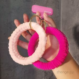 Fashionable Plush Mobile Phone Lanyard Circle Handbag Winter New Style Small Fragrance Wind Mobile Phone Accessories