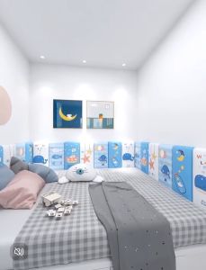 6PcsAnti Collision wallpaper Baby Foam Bump Proof Kindergarten Wall Stickers Foam For Baby headboard
