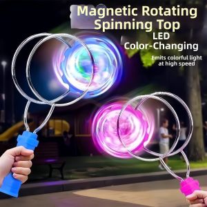 KNOLIEV | Glow-in-the-dark Hand Crank Magnetic Rail Magic Yo-yo