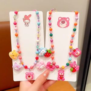 Vòng cổ cho bé  vòng đeo cổ nhựa bé gái  vòng cổ trẻ em nhựa arcylic hoạ tiết hoạ hình phong cách  đáng yêu BPK02