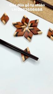 COMBO 10 Gác đũa gỗ hình quả trám (HAHANCO) Phụ kiện bàn ăn - Trang trí chụp ảnh - CTH729