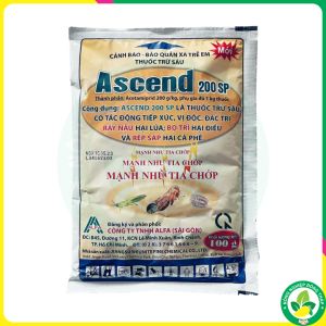 Thuốc Trừ Sâu ASCEND 200 SP – Đặc_trị: Rầy nâu hại Lúa Bọ trĩ hại Điều và Rệp sáp hại Cà phê (Gói 100g)