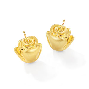 Spring and Summer Match Handmade Design Simple Rose Earrings