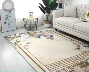 fashion shop size 100cmx160cm Evora Crystal Velvet Carpet 3D Floor Mat Carpet Living Room Carpet For Bedroom Rug Non-slip Bottom