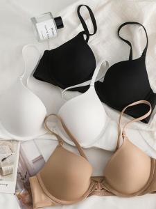 One-Piece Seamless Glossy Thin Section with Steel Ring Push-up Natural-looking Young Adult Sports Front Button Underwear Suit