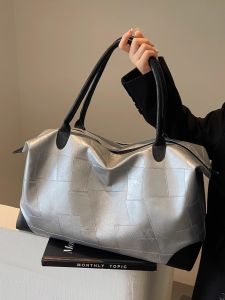 กระเป๋าเดินทางสำหรับผู้หญิง ความจุขนาดใหญ่ น้ำหนักเบา น้ำไม่ซึม กระเป๋าถือ กระเป๋าเดินทางระยะสั้น กระเป๋าใส่ของสำหรับเดินทาง กระเป๋าเดินทางแบบมีซิป