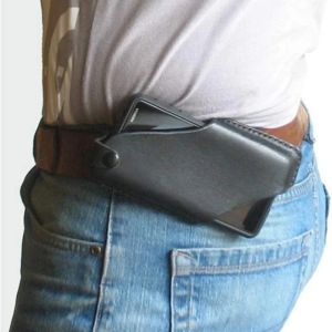 Men Phone Case Holster Cellphone Loop Holster Belt Waist Bag Props Leather Purse Phone Wallet Running Pouch Travel Camping Bags